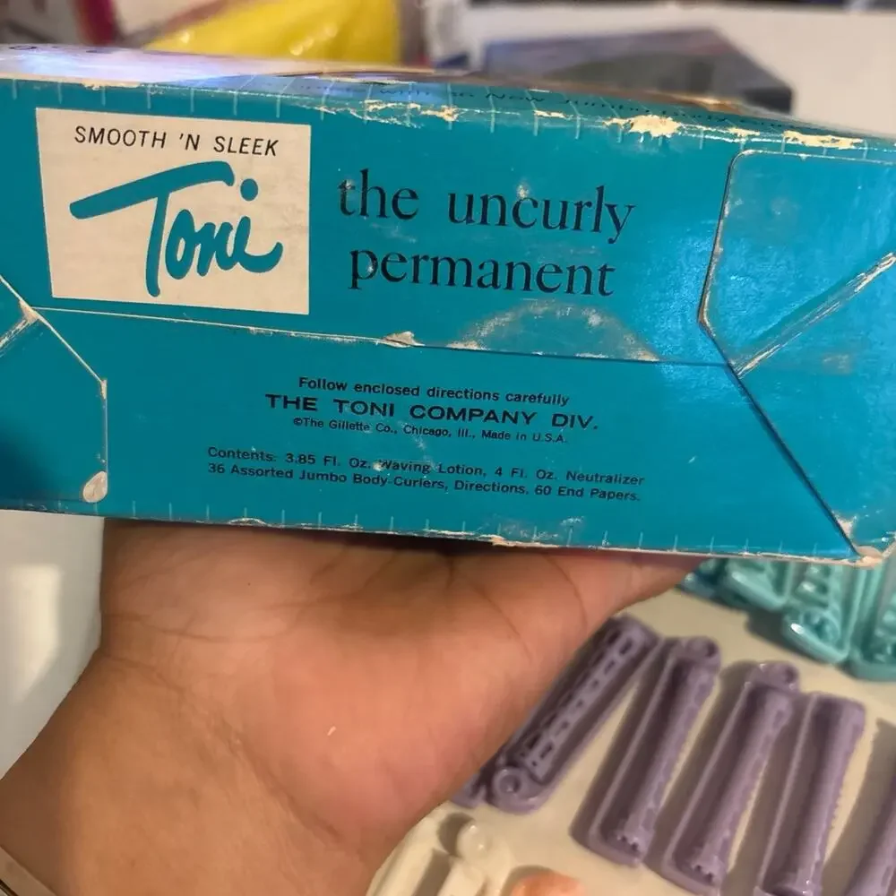 Vintage Toni Smooth N Sleek Home Permanent Wave Kit Curvers Curlers Boxed Lot 74